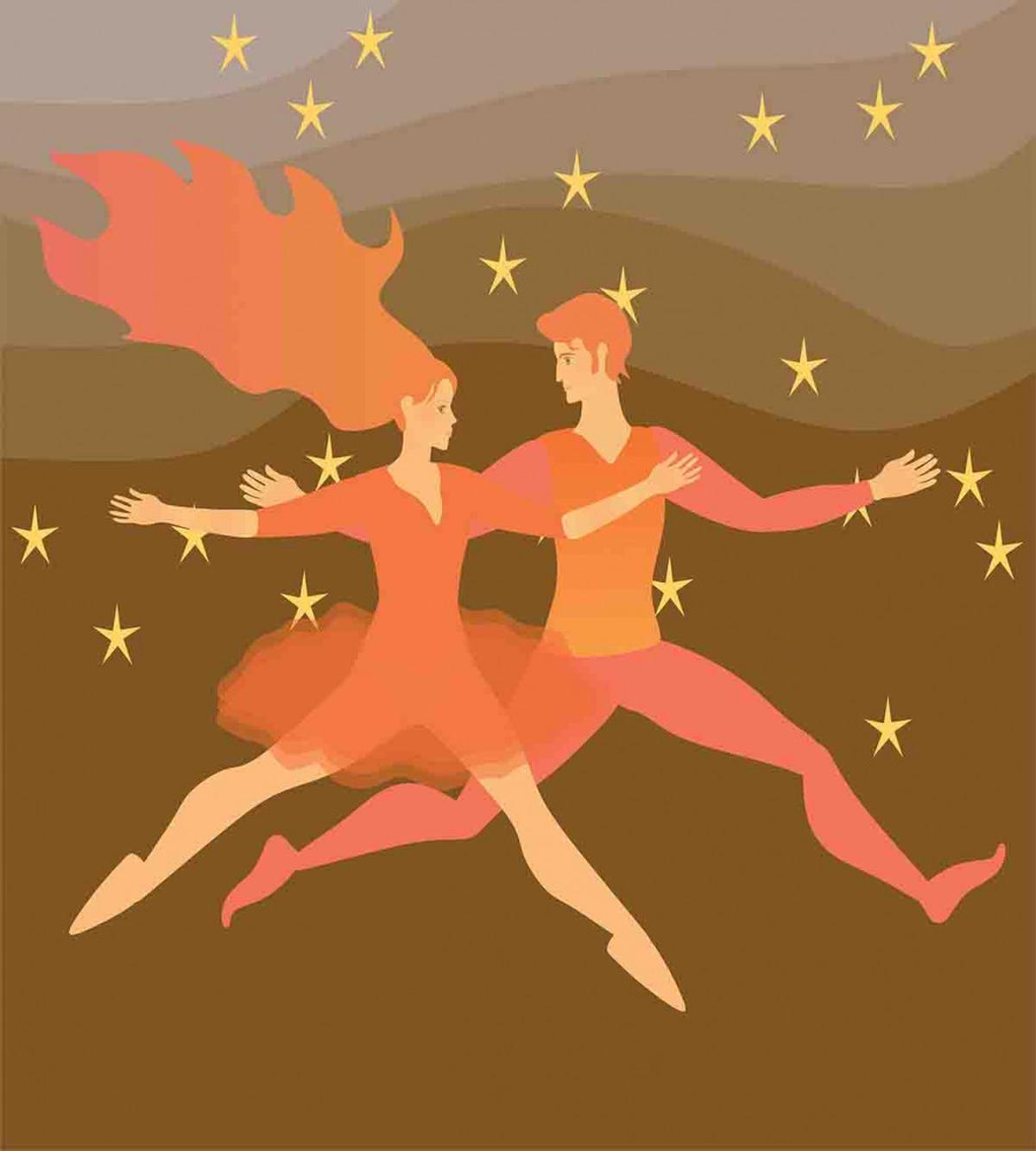 Fire Couple in the Space — Pattern