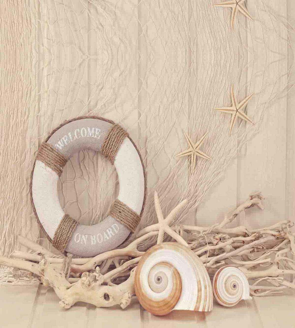 Life Buoy Wooden Sepia — Pattern