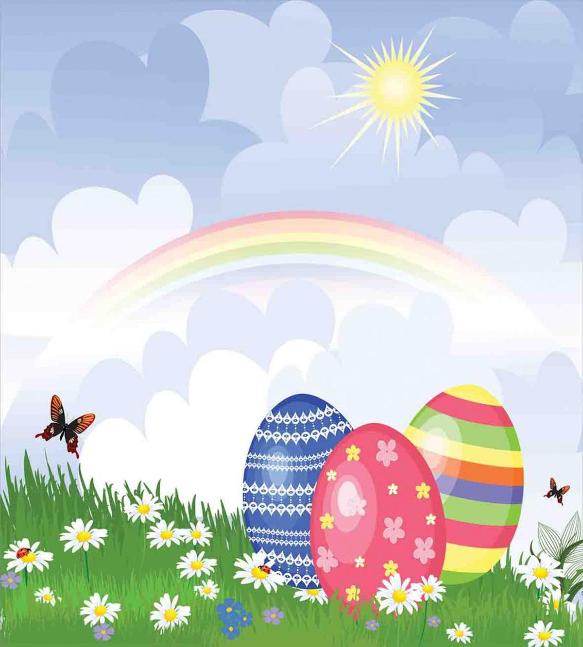 Spring Meadow with Eggs — Pattern
