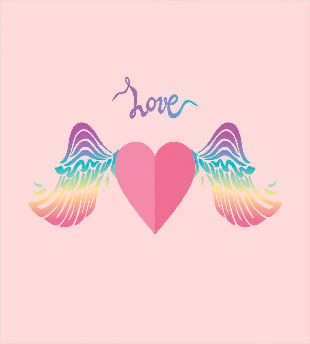 Love Heart Rainbow Wings — Pattern