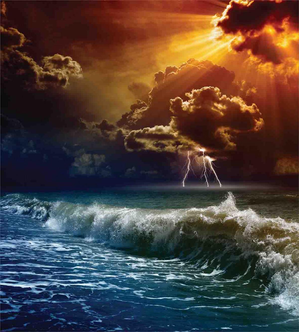 Ocean Wild Fire Waves — Pattern