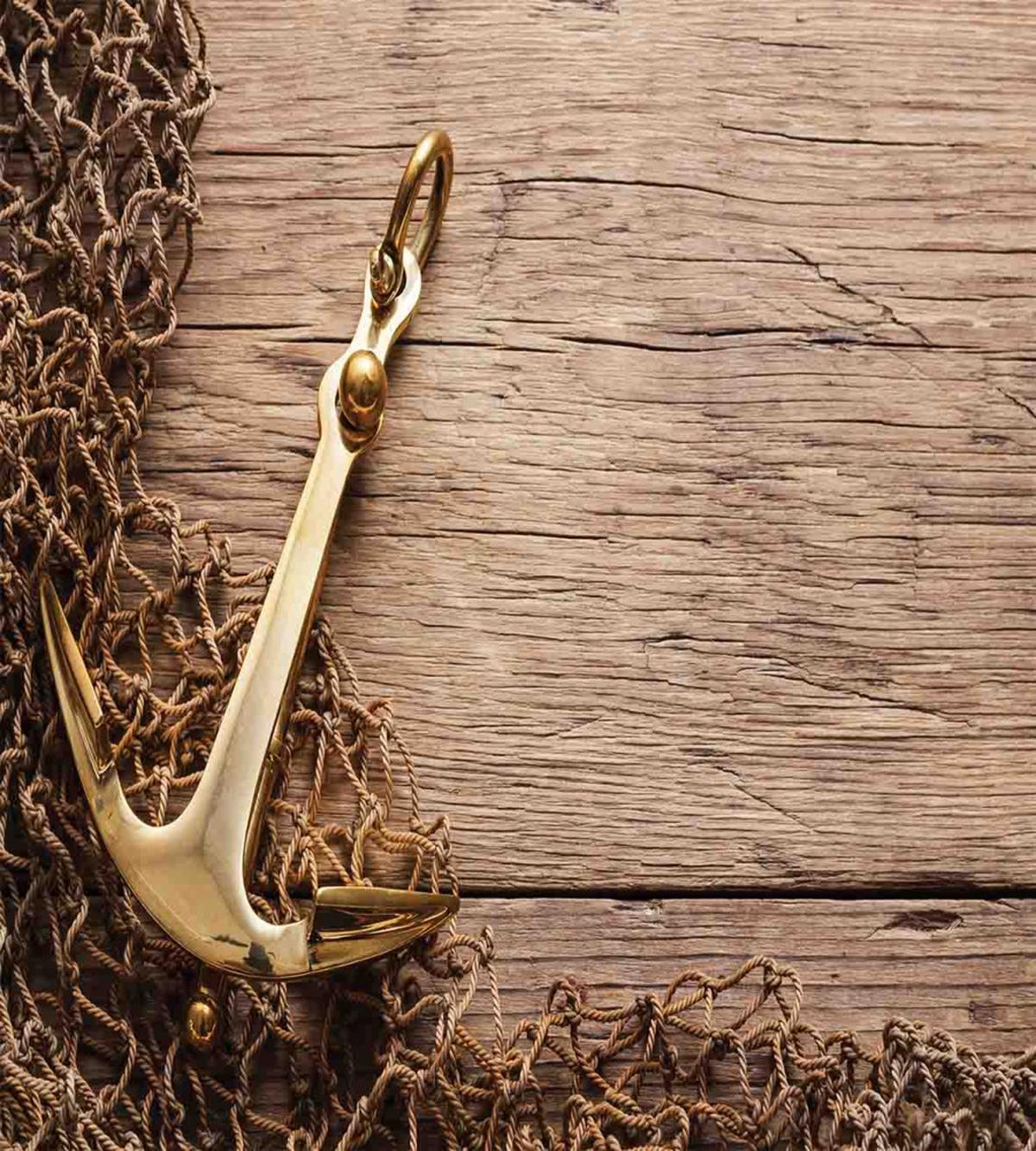 Nautical Anchor Fishing Net — Pattern