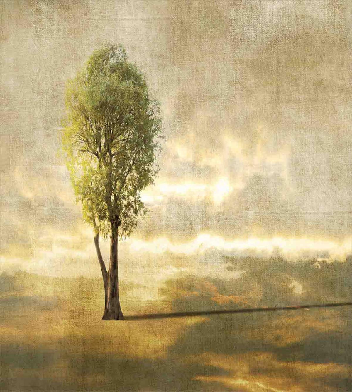 Lonely Tree in Beige Tones — Pattern