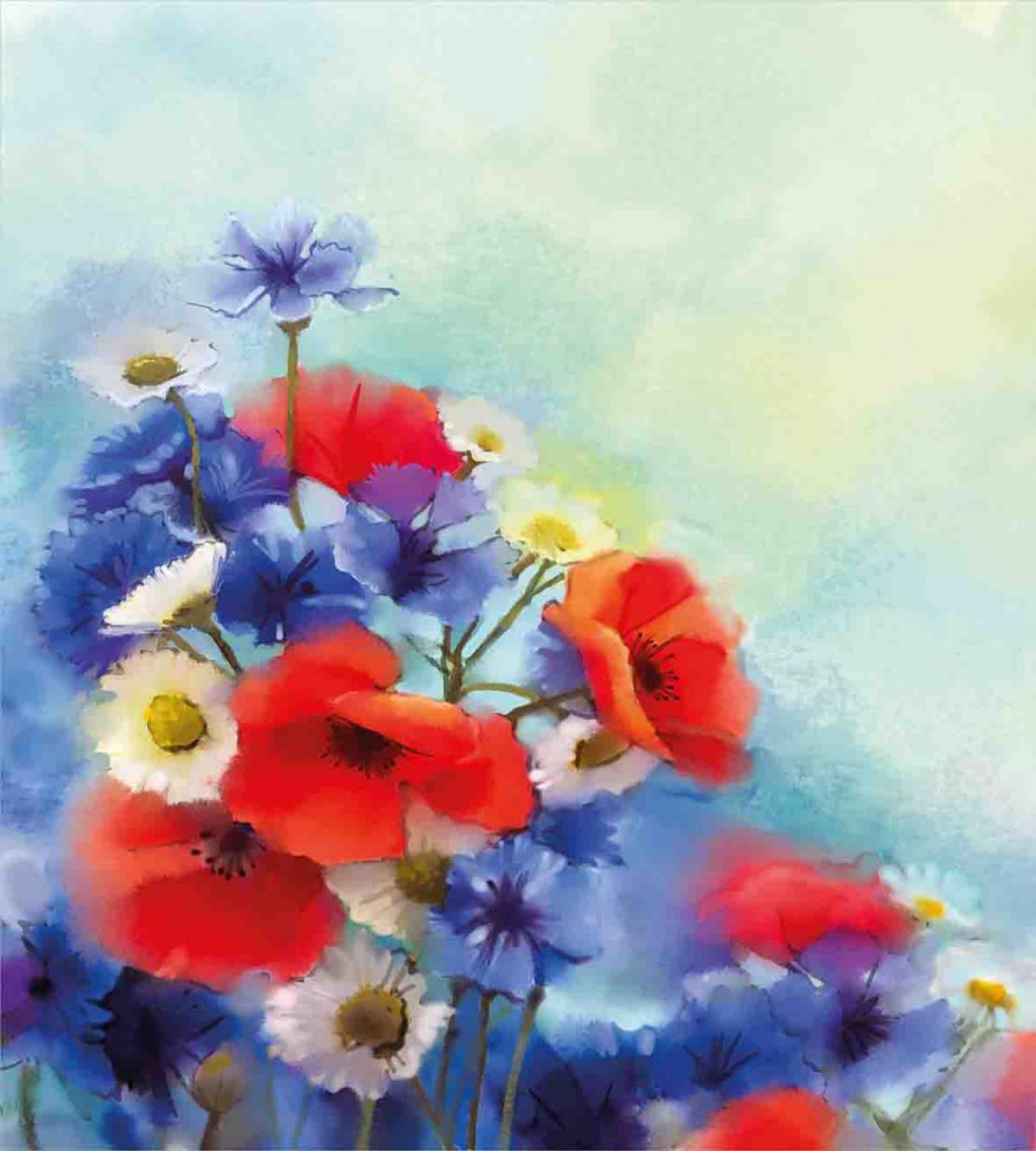Poppy Chamomile Bouquet — Pattern
