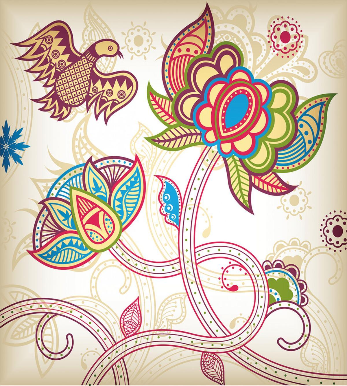 Flower Petal Shabby Plant — Pattern