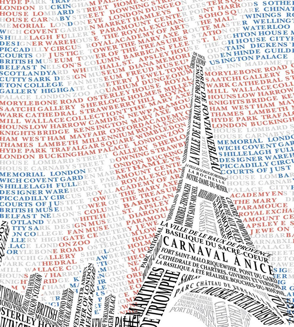 Eiffel Tower on Union Jack — Pattern