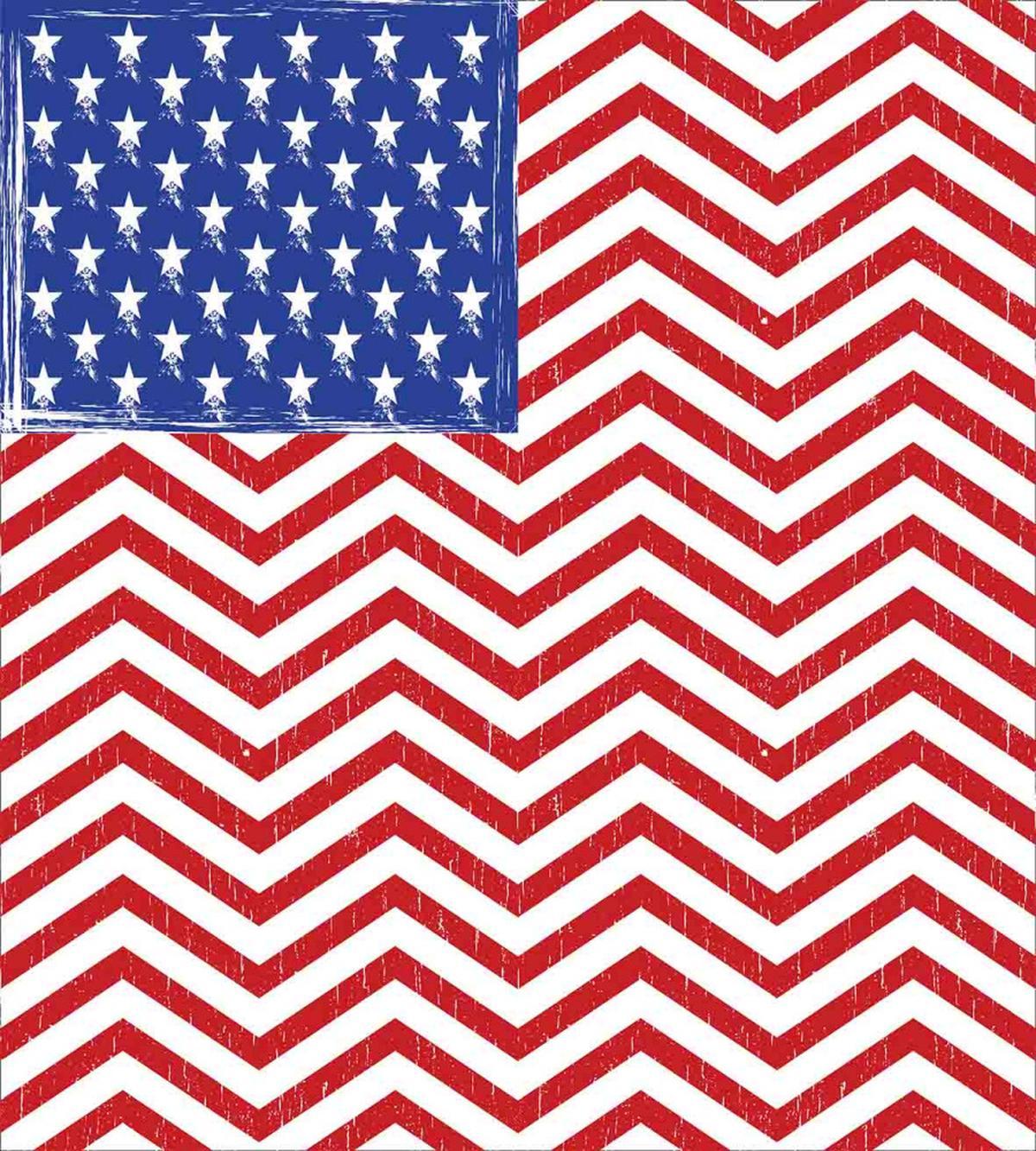 Country Flag with Zigzag Lines — Pattern