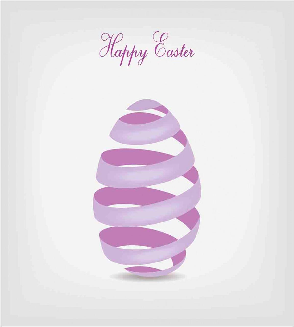 Ornate Ribbon Egg Shape — Pattern