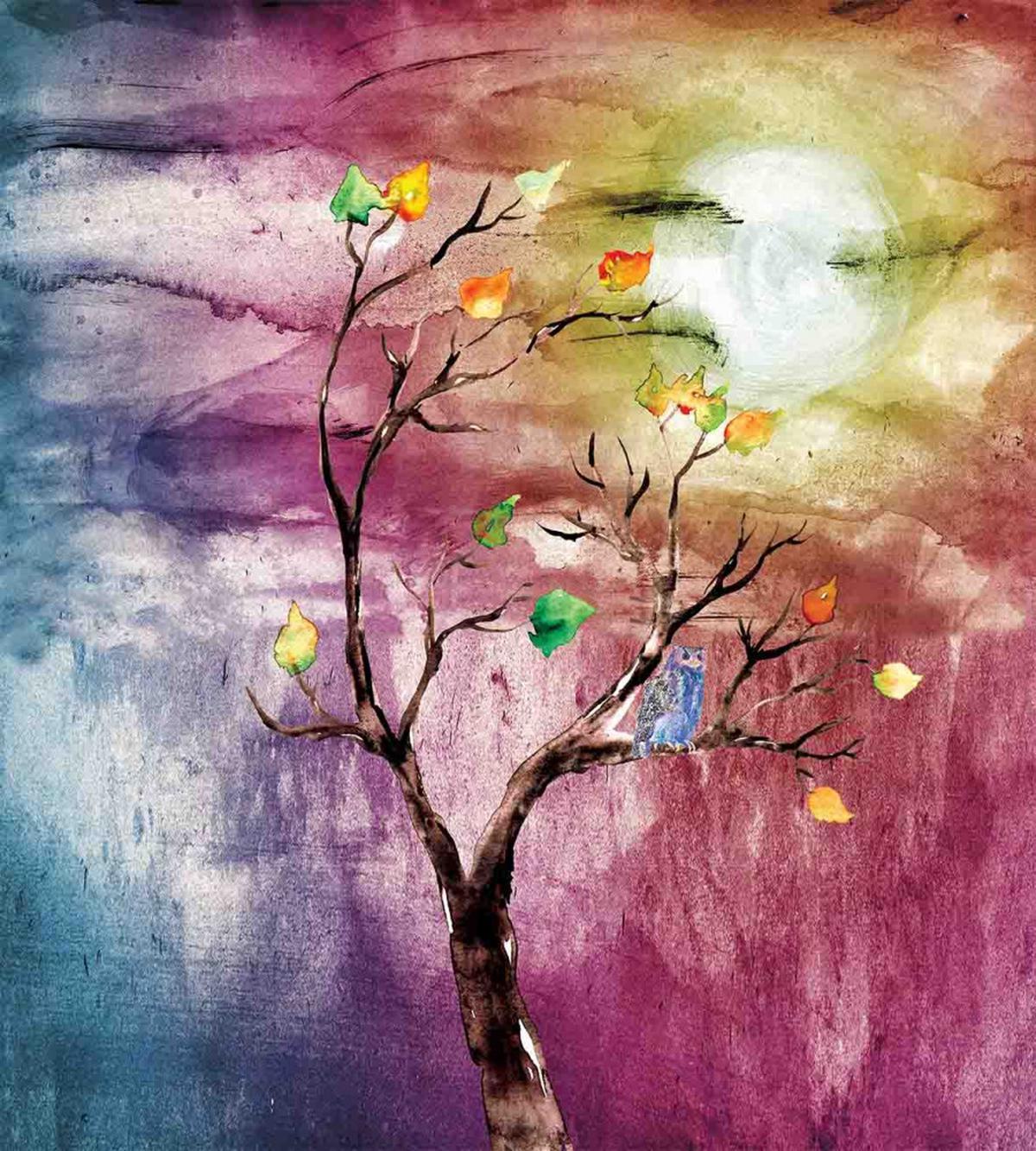 Owl on Tree — Pattern