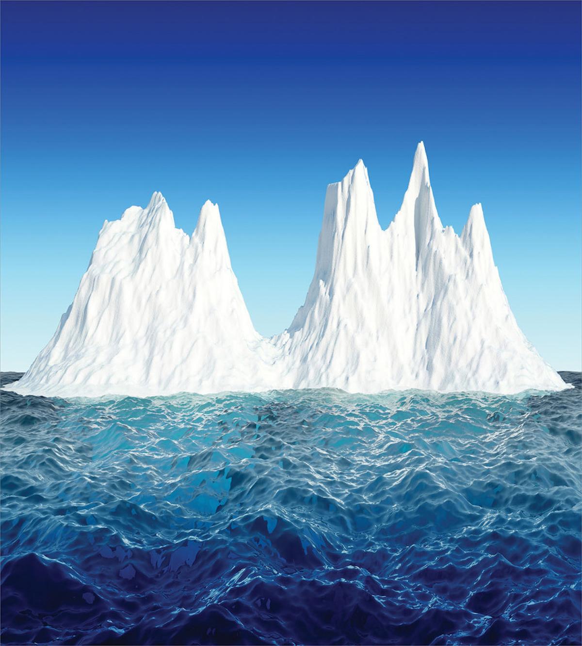 Antarctic Scene in Ocean — Pattern