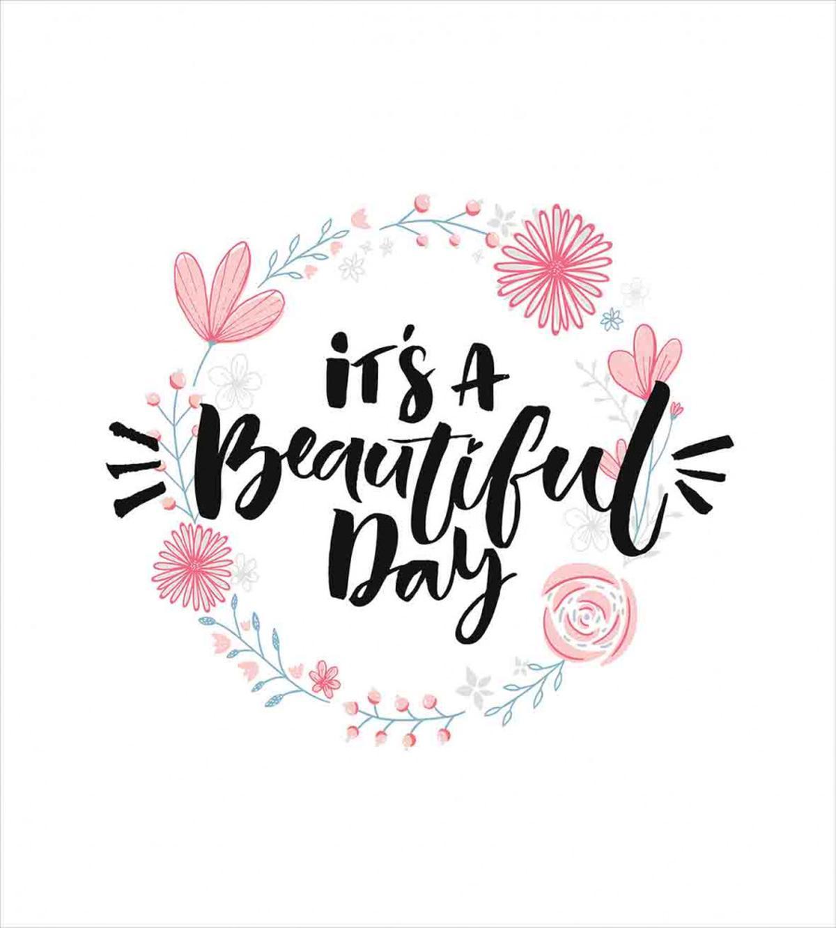 Floral Wreath Modern Text — Pattern