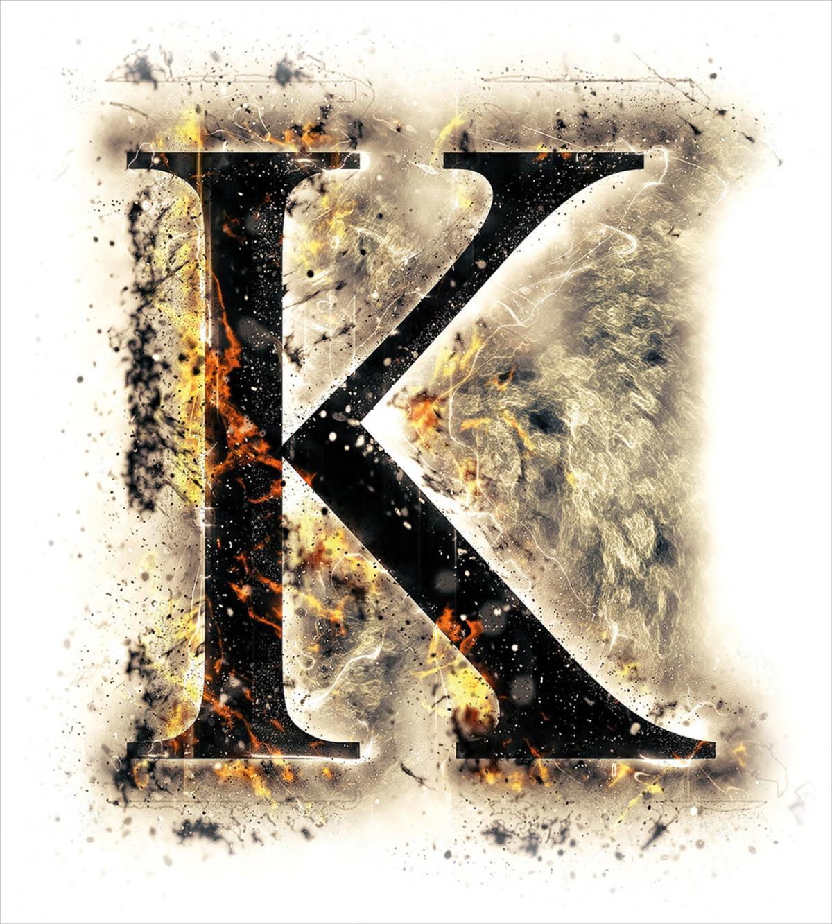 Smoked Letter K ABC — Pattern