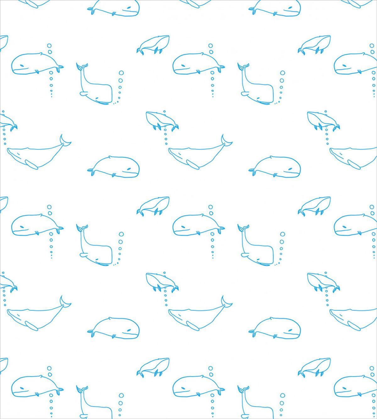 Simple Drawing Mammal Fish — Pattern