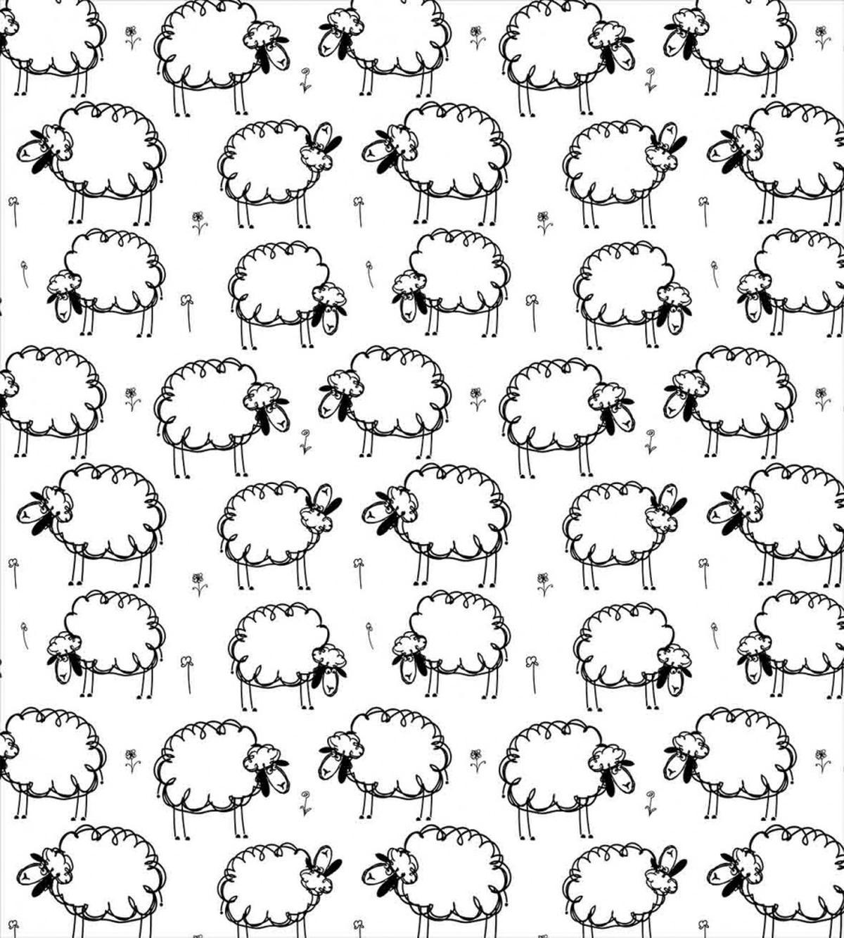 Funny Sheeps on a Meadow — Pattern