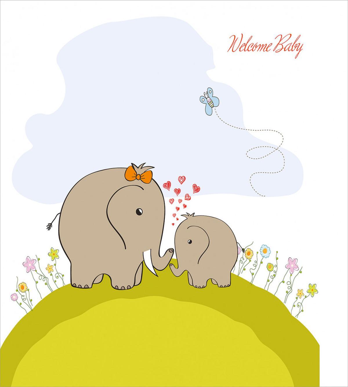 Mother Baby Elephant — Pattern