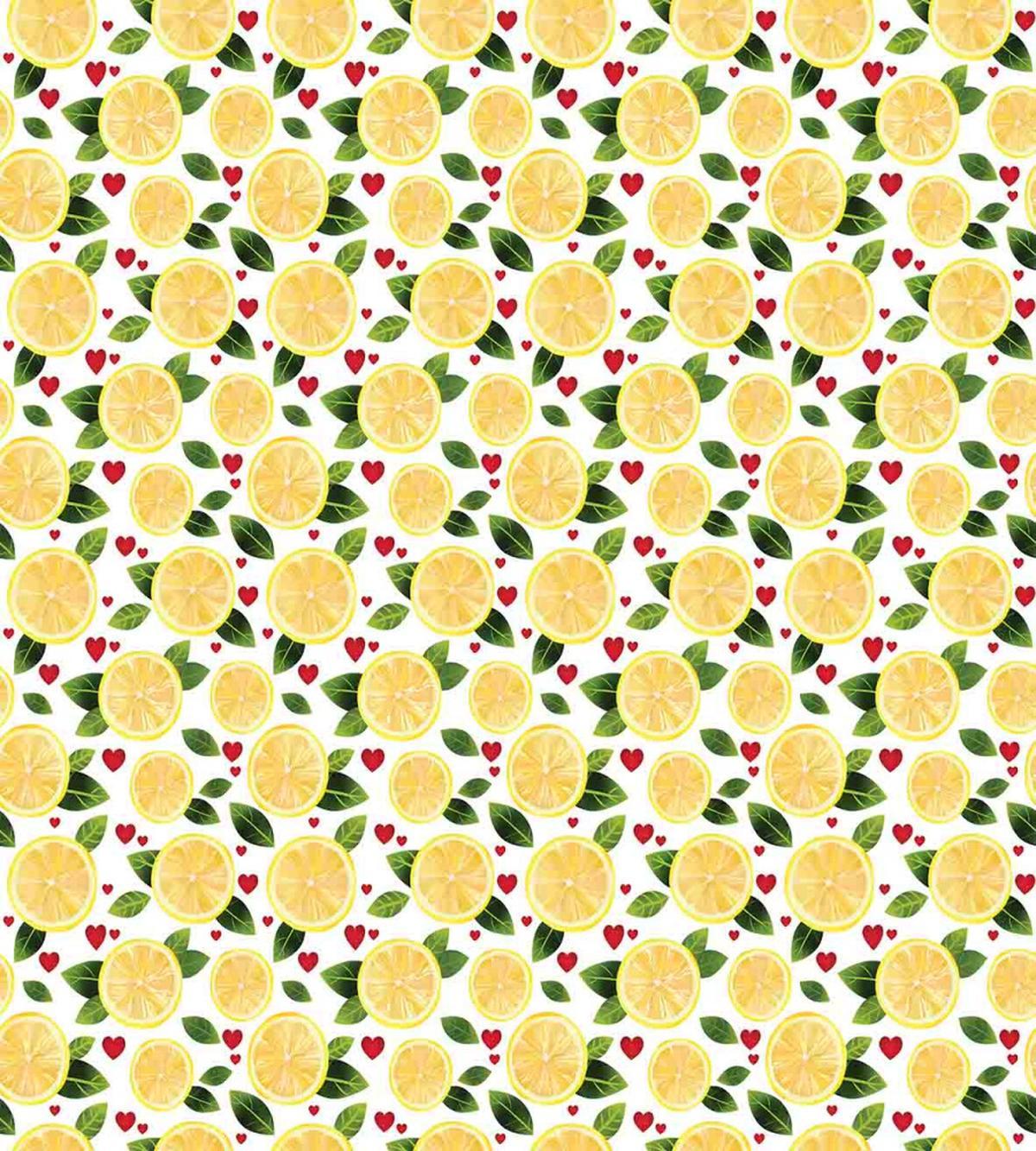 Slices Leaves and Red Hearts — Pattern