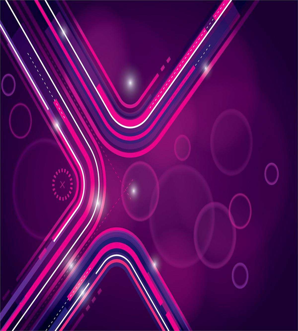 Purple Lines Circles — Pattern