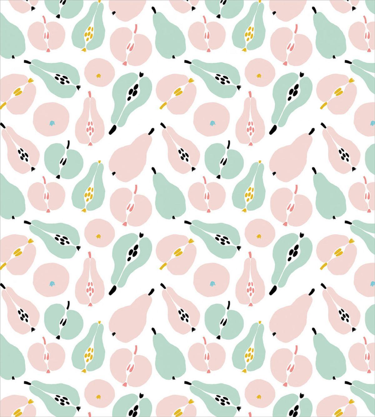 Apples Pears in Pastel Tones — Pattern