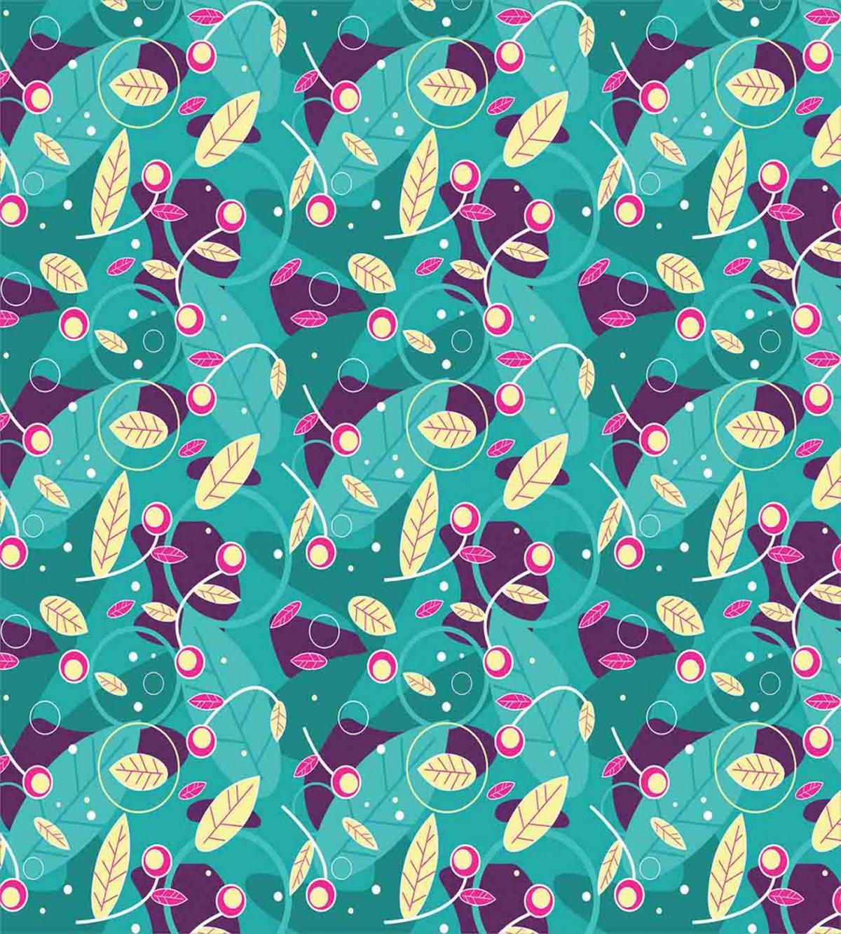 Berries Flowers Art — Pattern