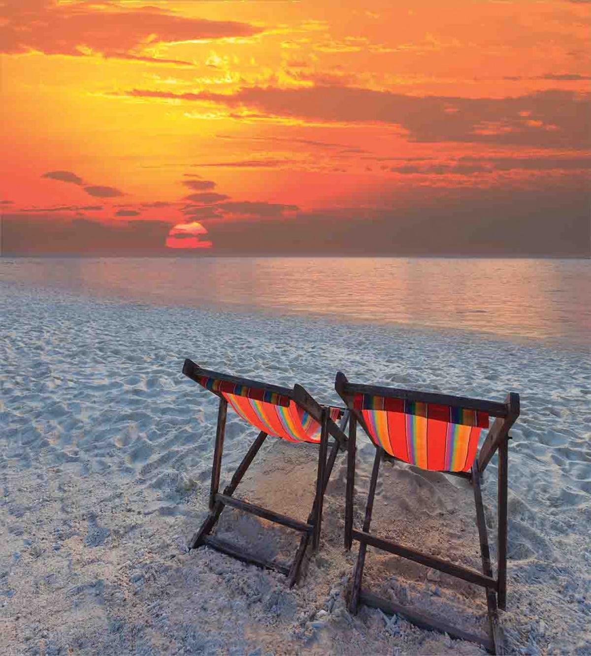 Beach with Colorful Sky — Pattern