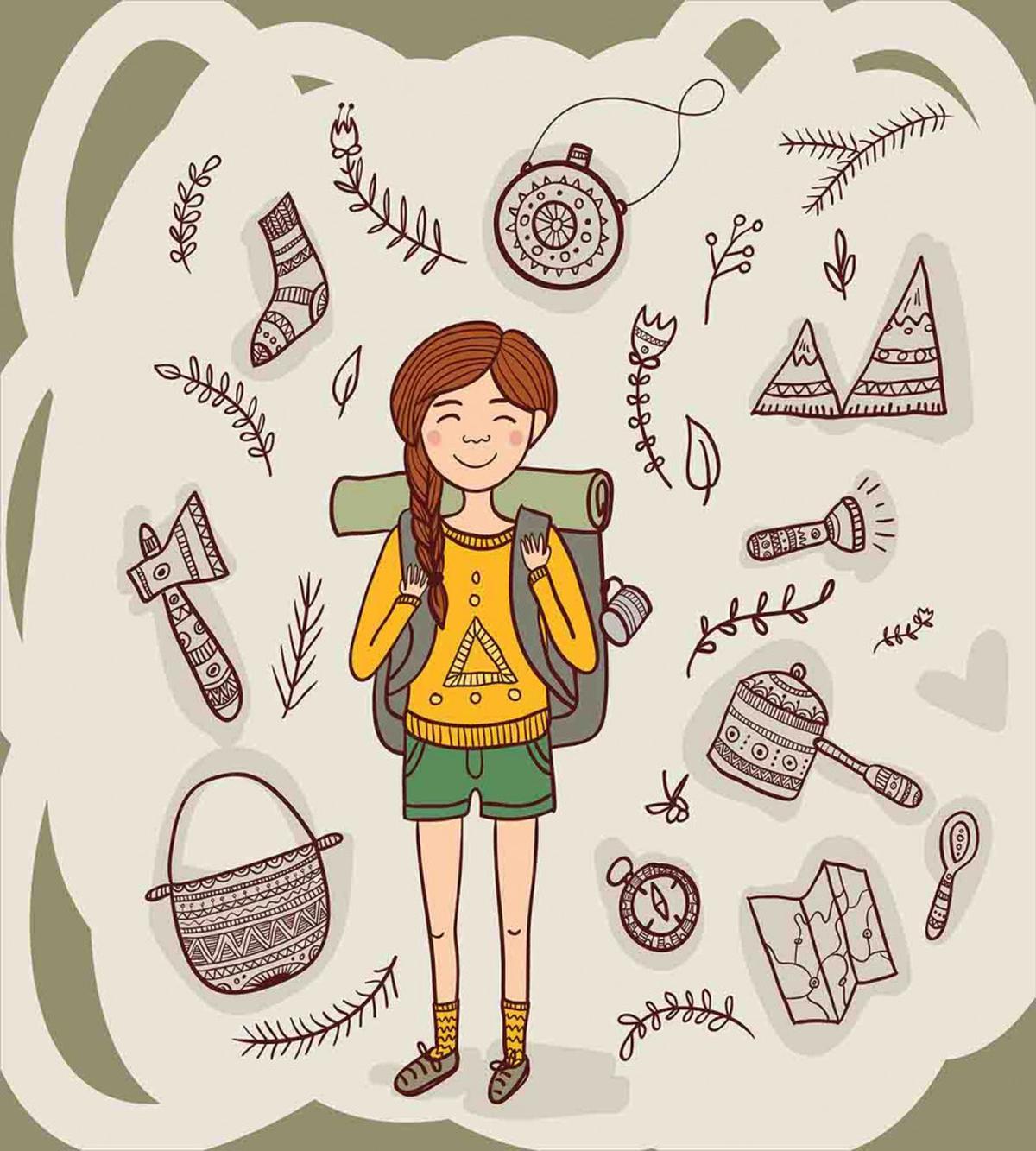 Hiker Girl Backpack — Pattern
