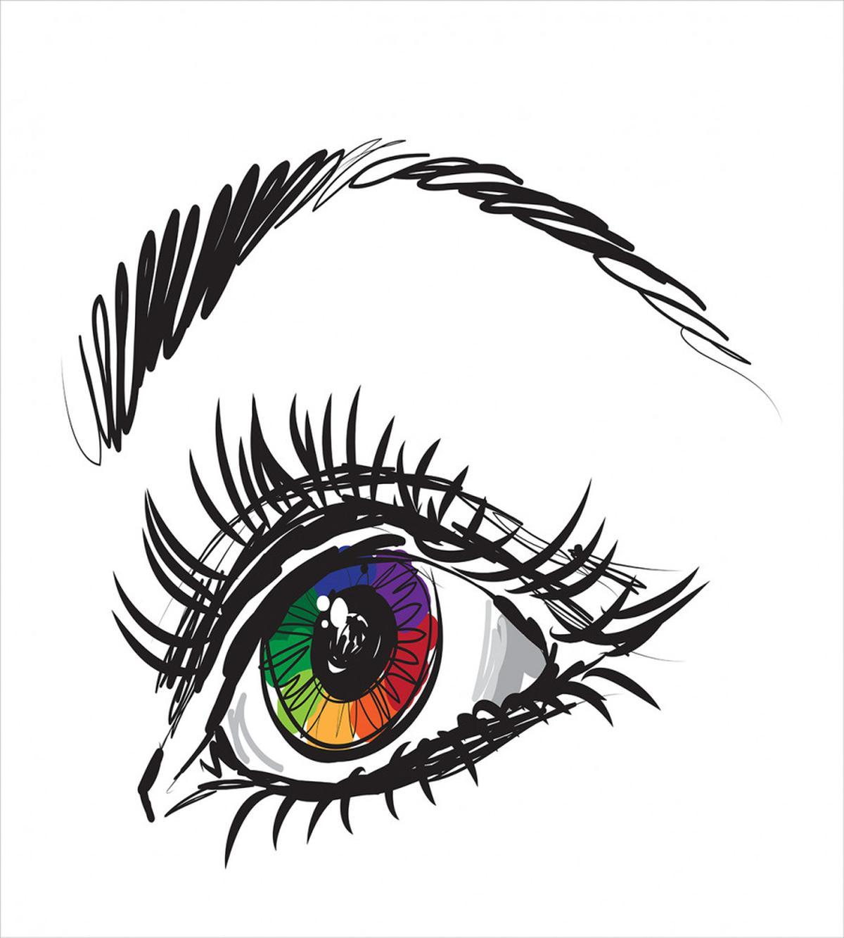 Colorful Pupil of a Woman — Pattern