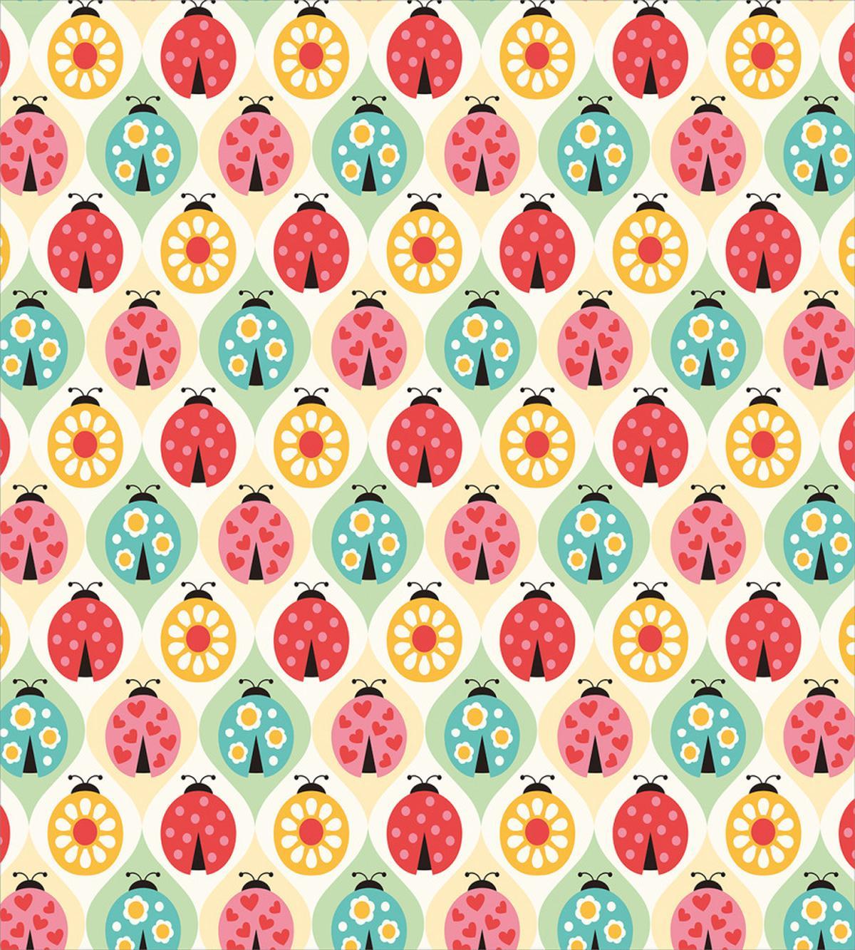 Ladybugs Retro Cartoon — Pattern