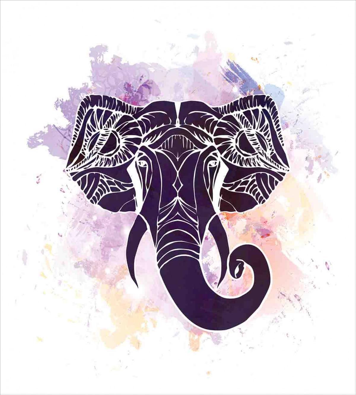 Watercolor Elephant — Pattern