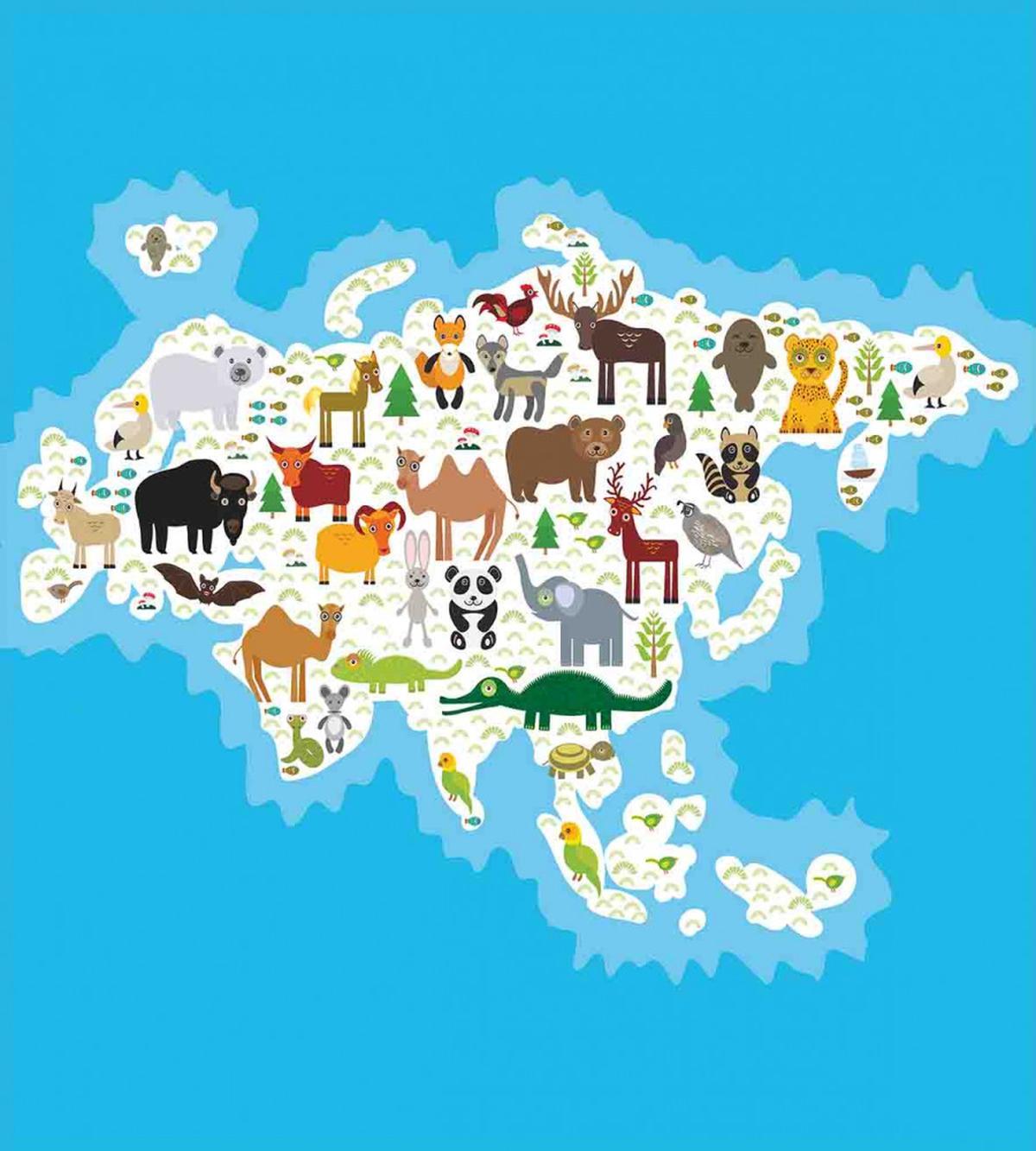 Eurasian Fauna Bear Fox — Pattern
