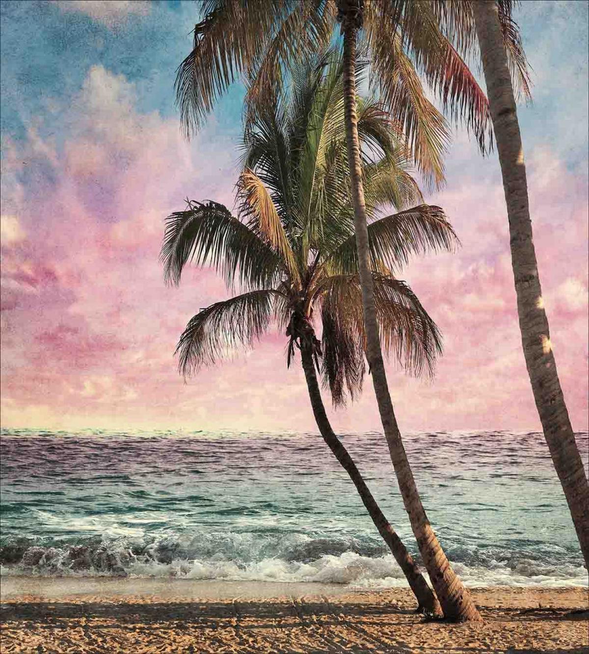 Vivid Sky Sea and Palms — Pattern