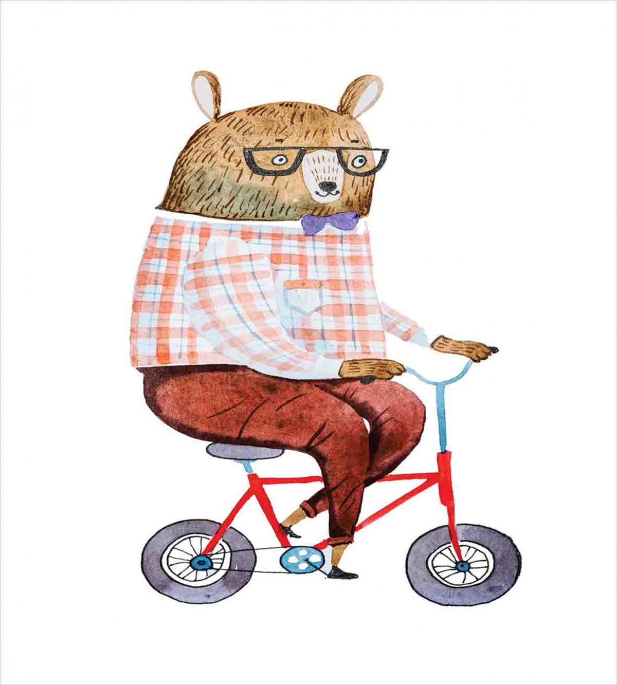 Urban Bear on Bicycle — Pattern