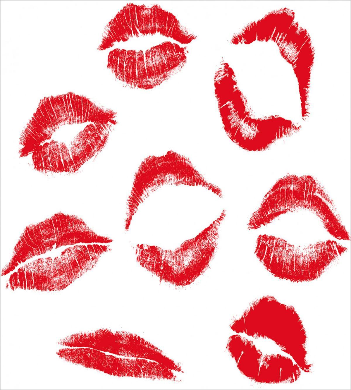 Different Red Kiss Marks — Pattern