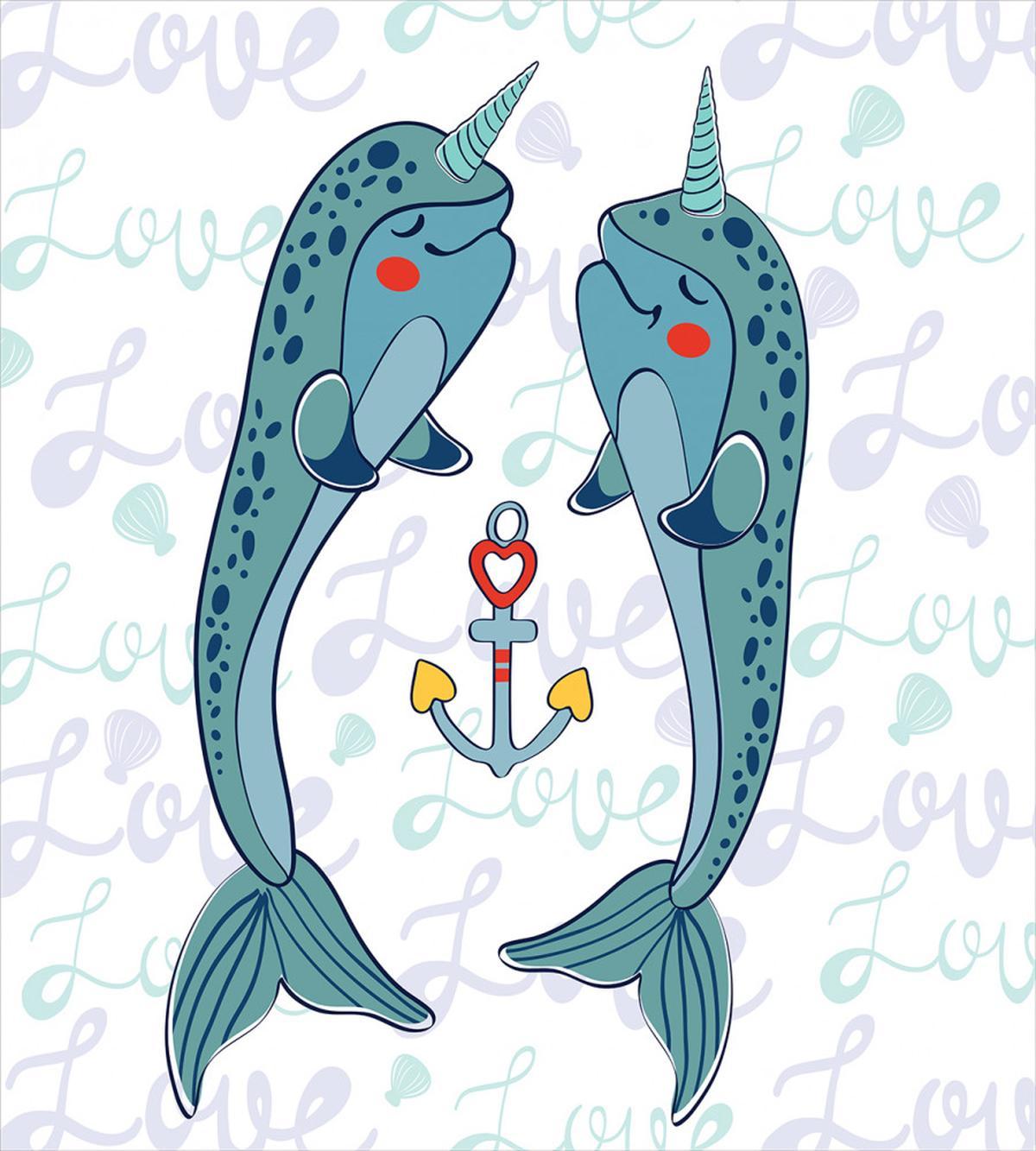 Animal Couple in Love — Pattern