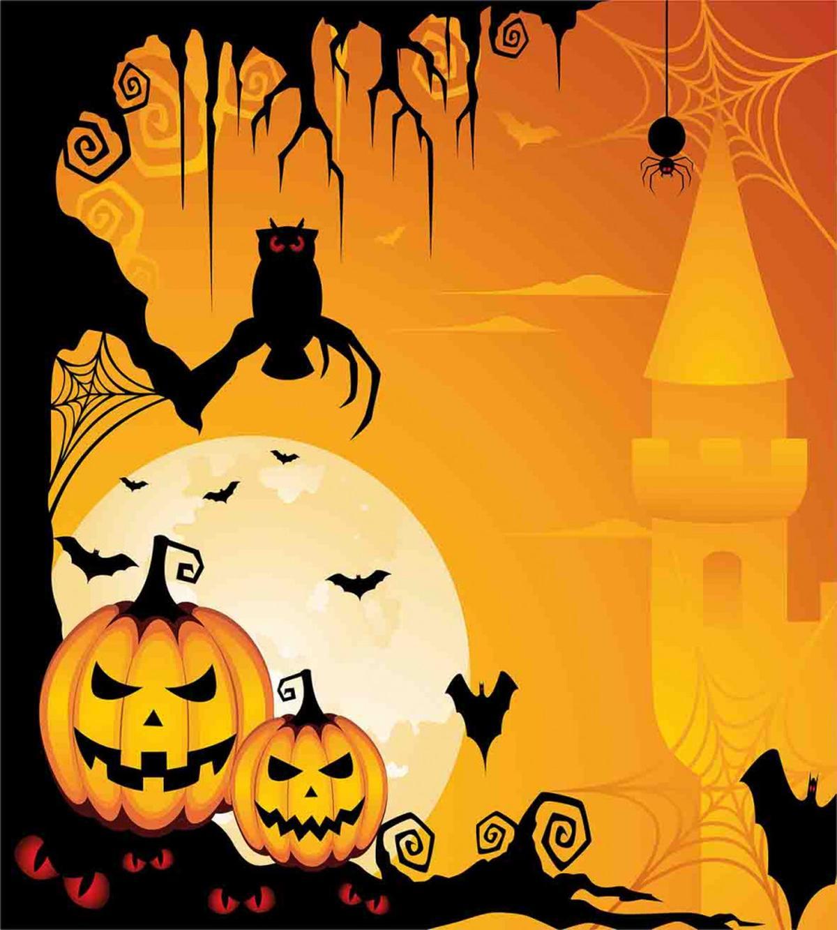 Spooky Pumkins Owl Art — Pattern