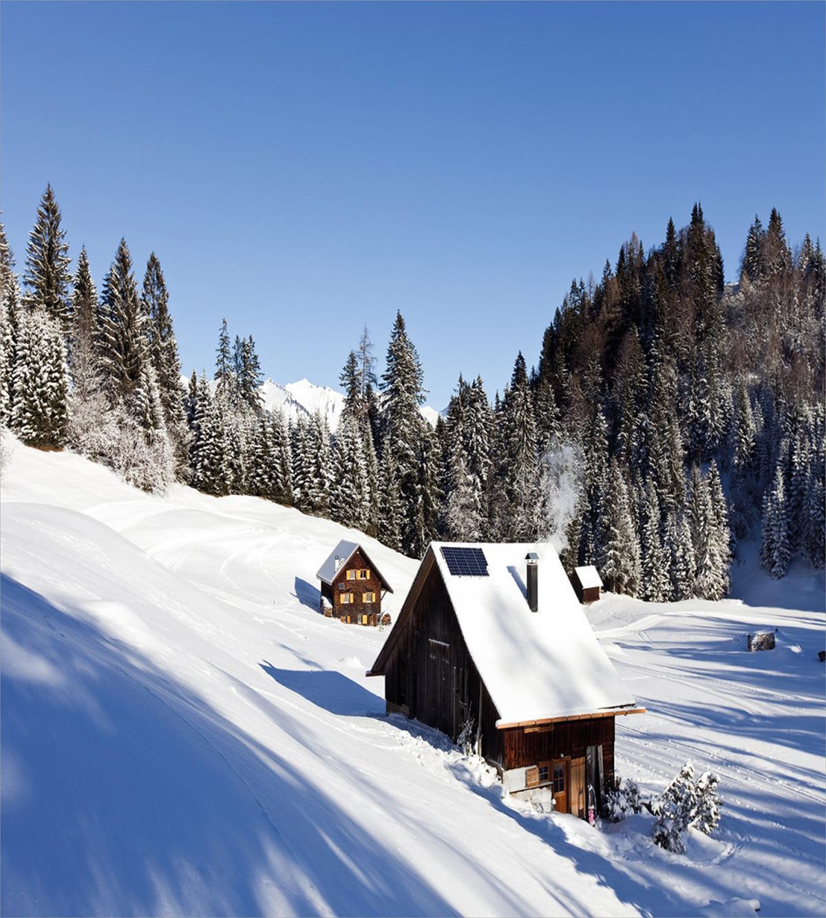 Log Cabins in Mountains — Pattern