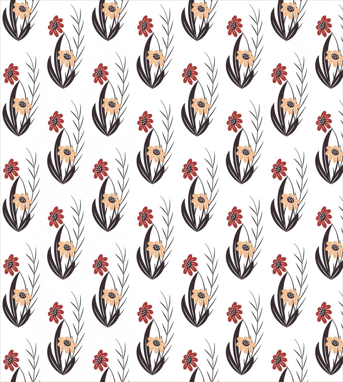 Red and Orange Flowers — Pattern