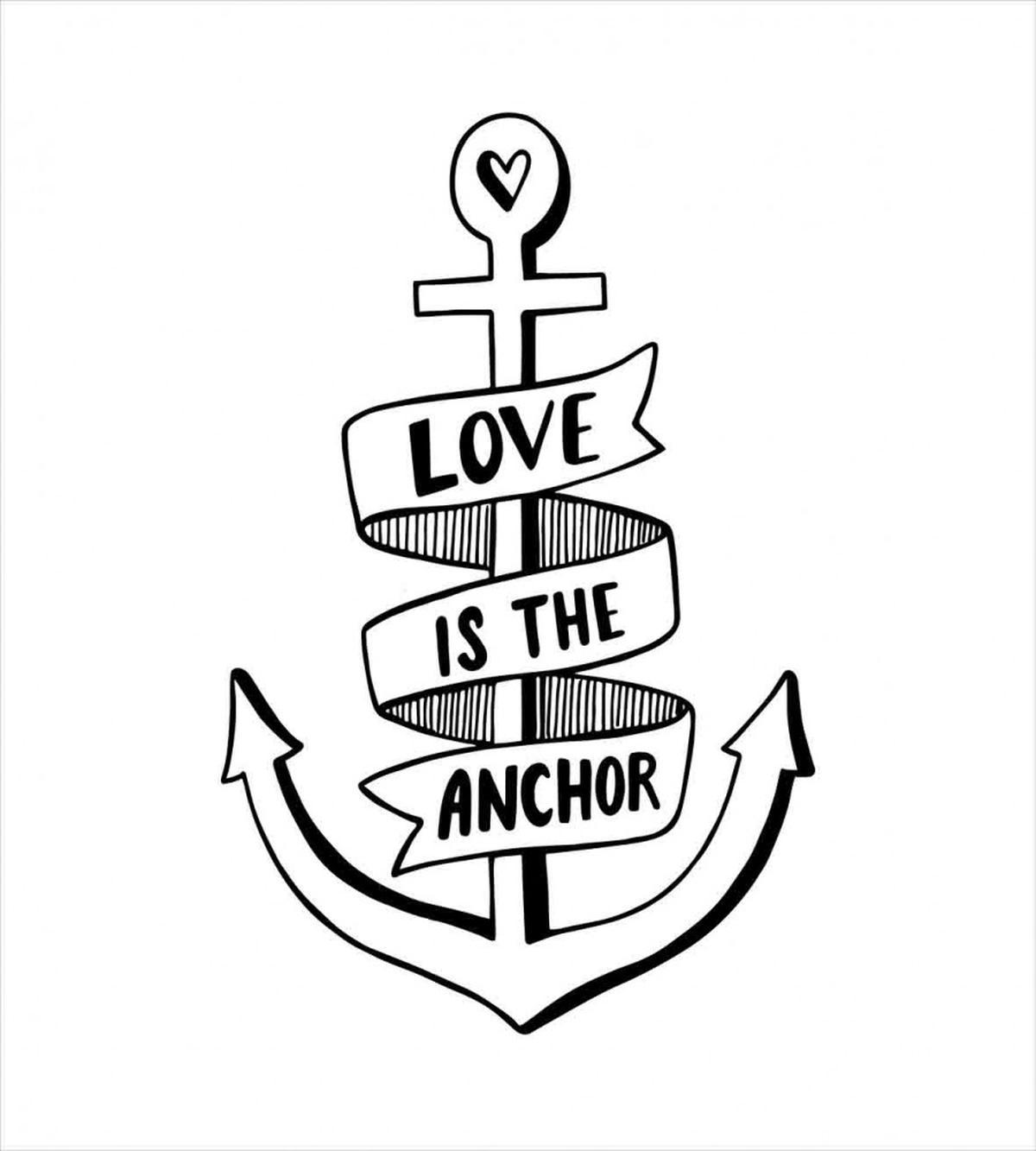 Hand Drawn Words Heart — Pattern
