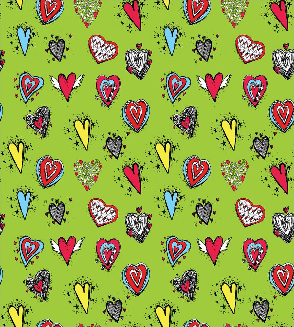 Hand Drawn Hearts Sketch — Pattern