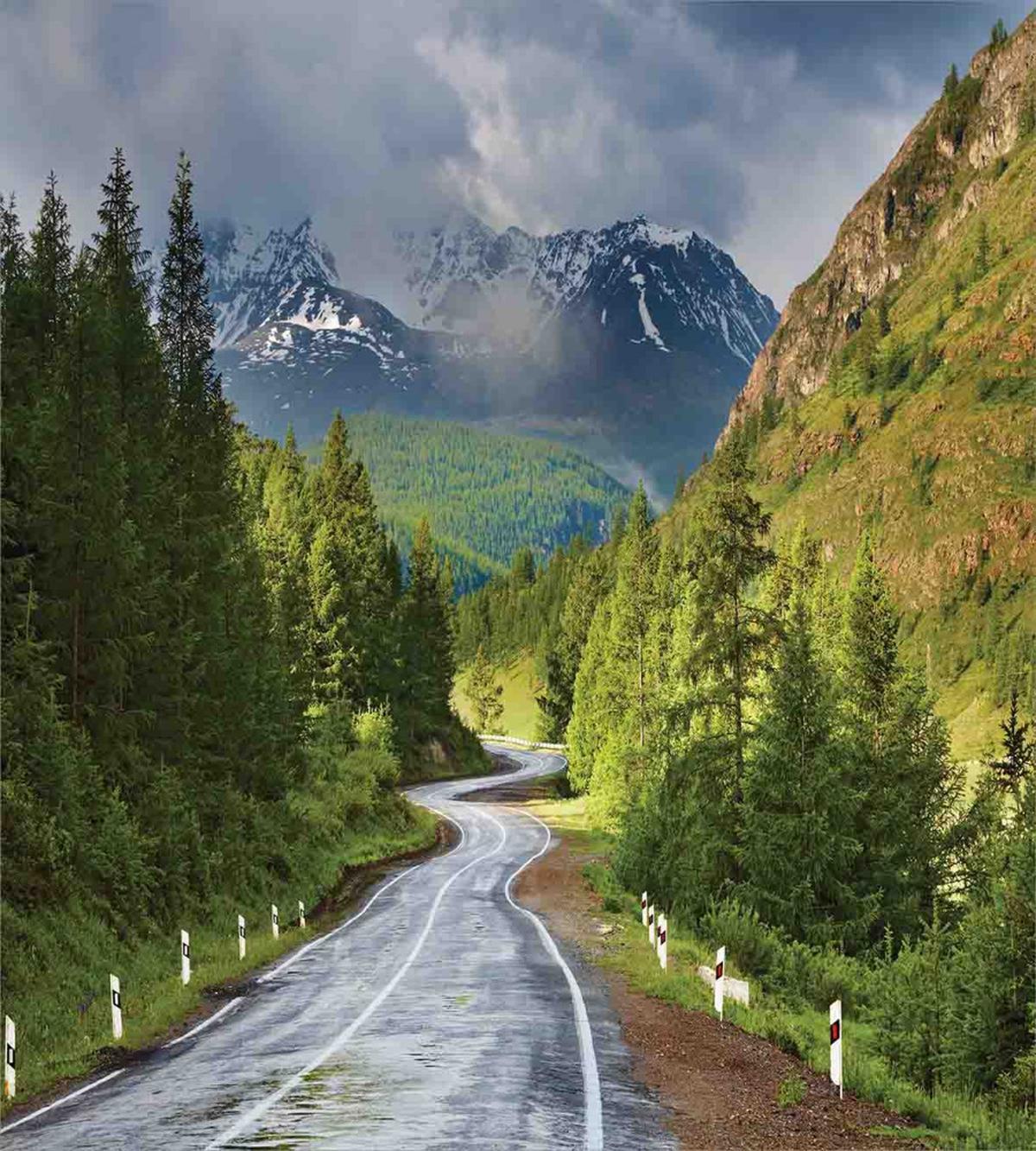 Mountain Landscape Road — Pattern