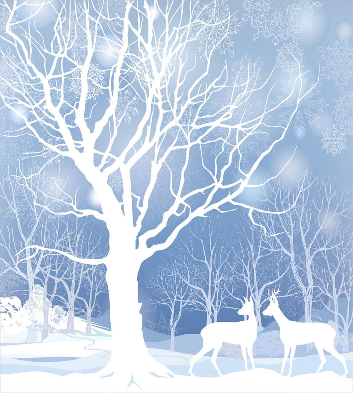 Abstract Winter Deer — Pattern