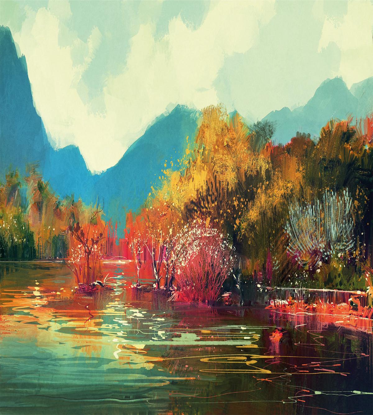 Surreal Autumn Forest — Pattern