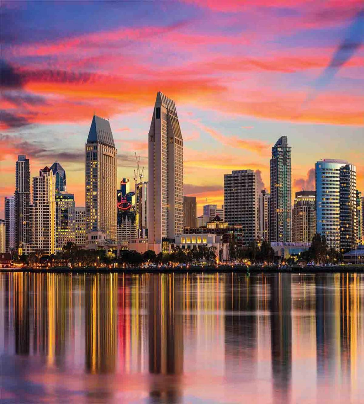USA Downtown at Sunset — Pattern