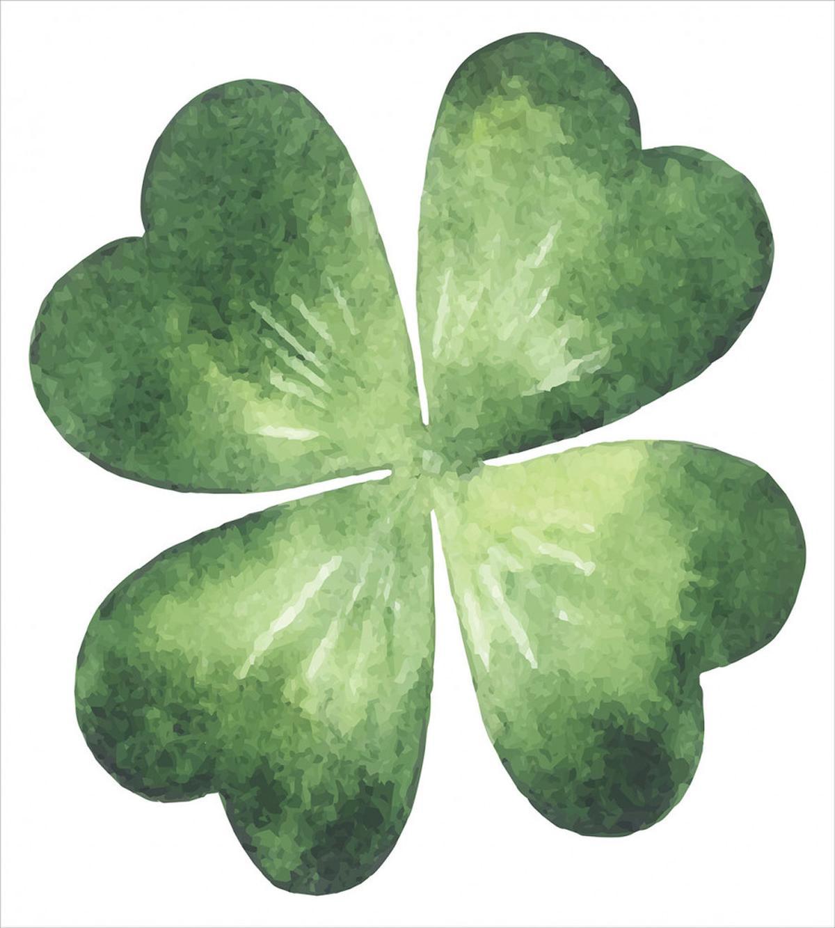 Watercolor Shamrock Leaf Art — Pattern