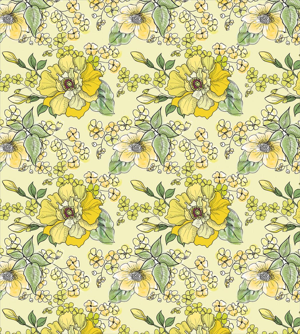 Watercolor Leaves Blossom — Pattern