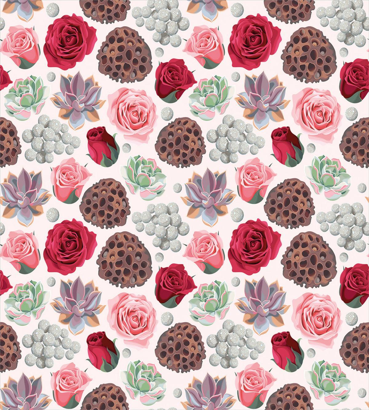 Lotus Pot Roses Agave — Pattern