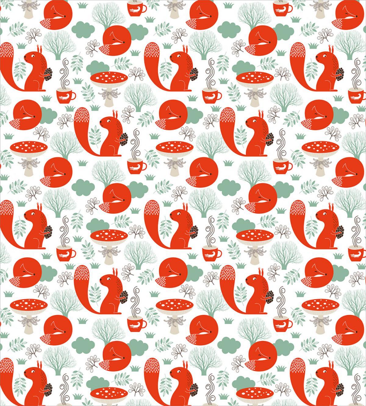 Squirrel Fox Fungus Tea — Pattern