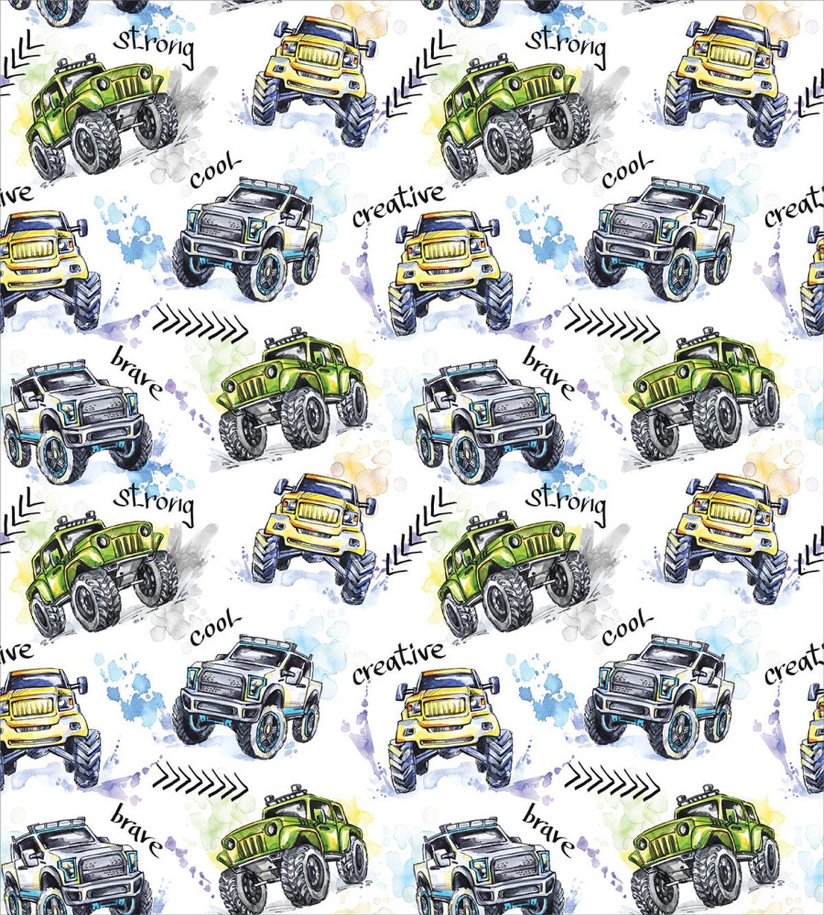 Hand Drawn Monster Truck — Pattern