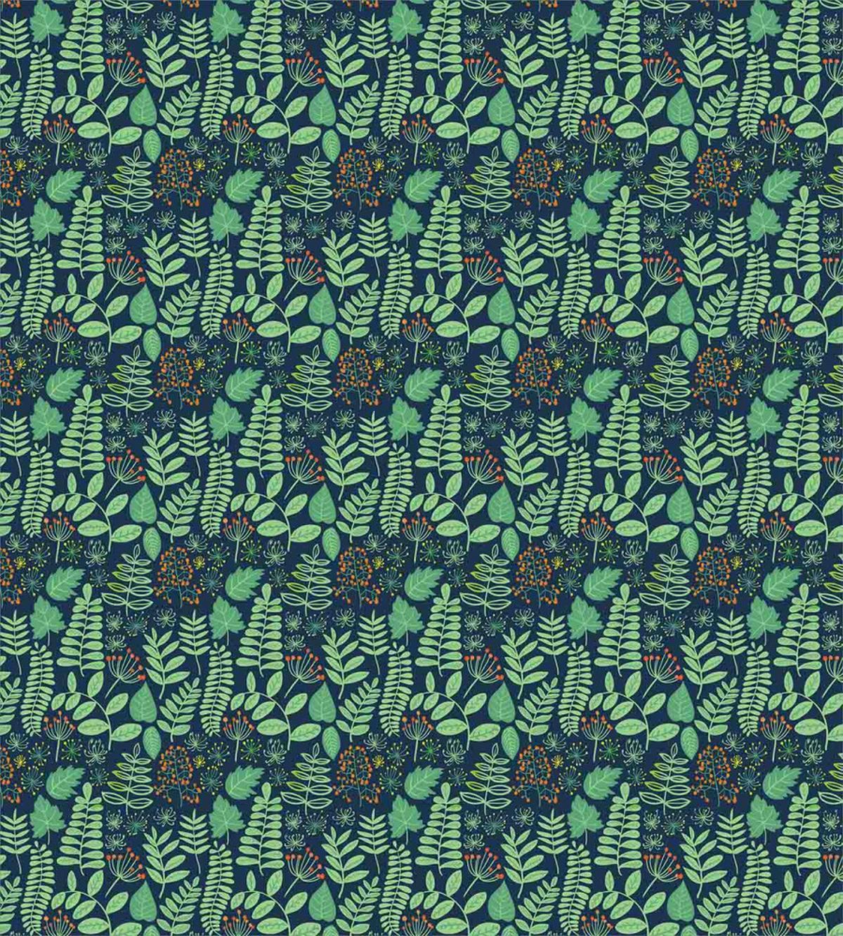 Doodle Leaves Berries — Pattern