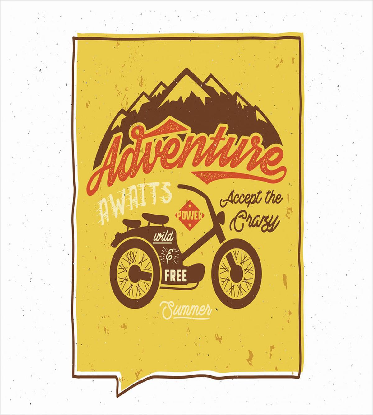 Retro Poster Words — Pattern