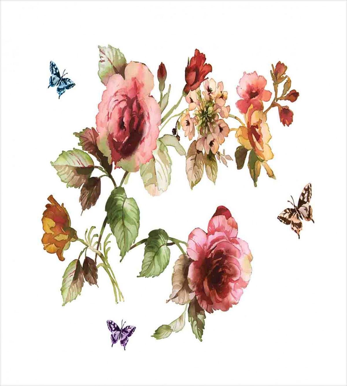 Shabby Plant Roses Buds — Pattern